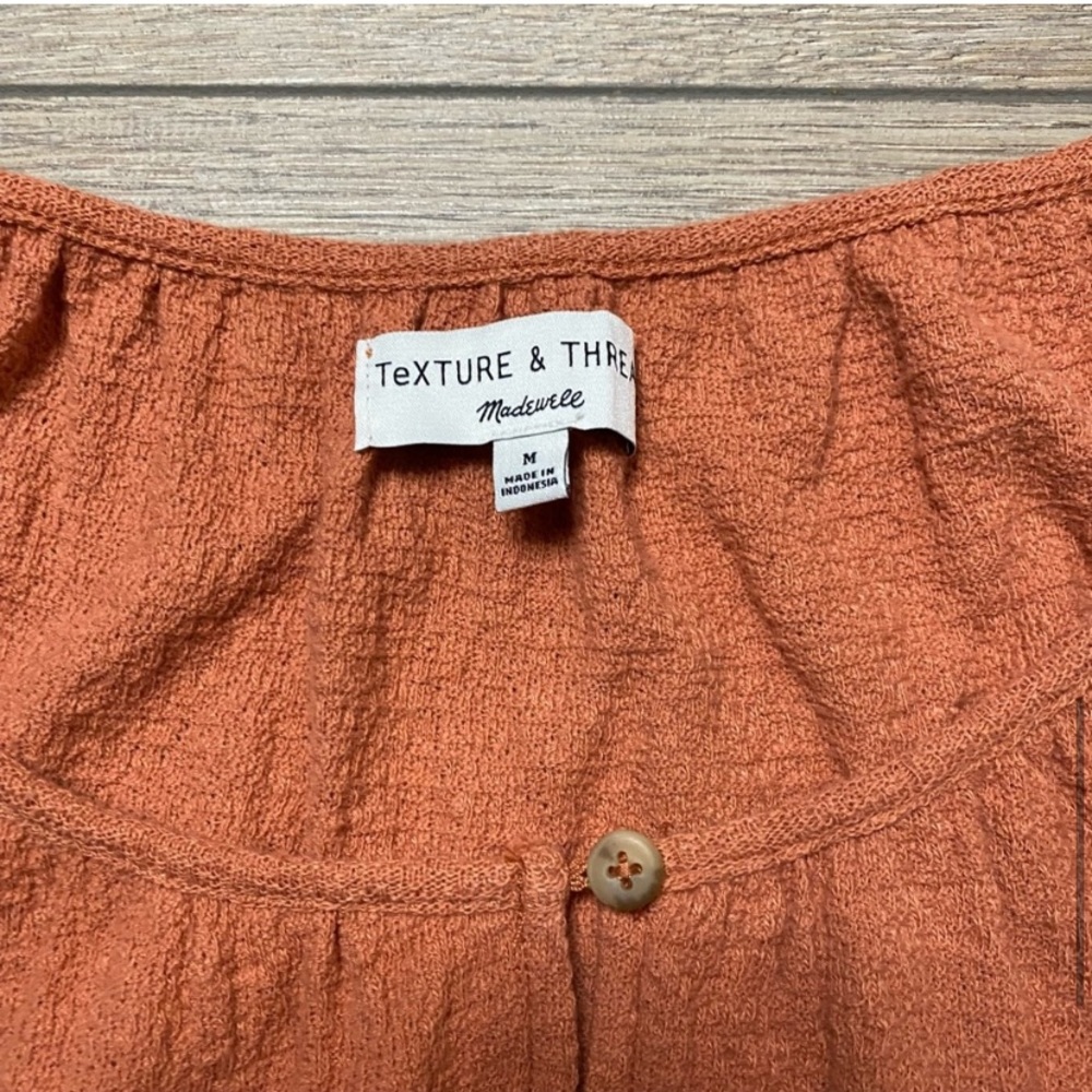 Madewell Texture & Thread | Ruffle Tiered-Sleeve Top - Picture 5 of 6